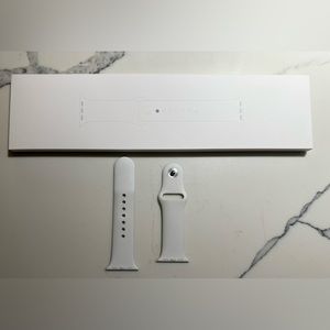 Size small Apple white sport band with stainless steel pin for 41mm watch